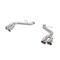 Afe Stainless Steel, Without Muffler, 3Inch Diameter Pipe, Dual Exhaust With Quad Exit, Rear Exit, 4Inch 49-44119NM-P - alternate 1